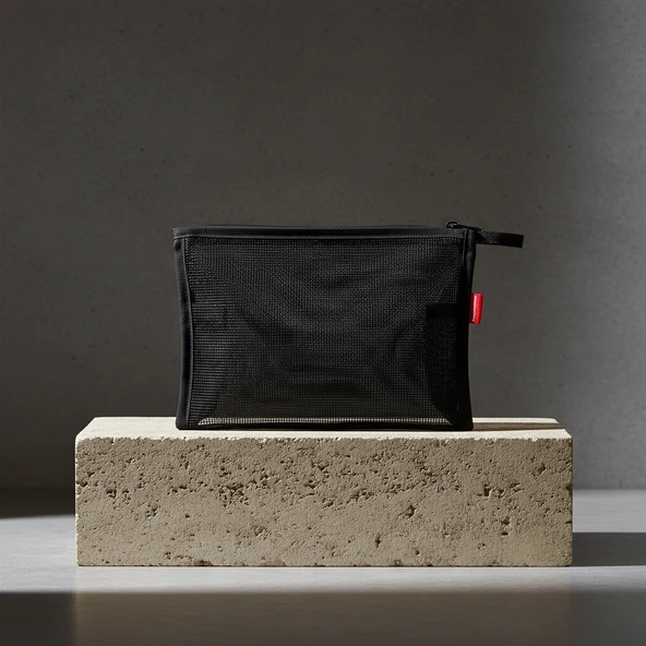 Baghashtag Siyah File Clutch Çanta - Resim 5