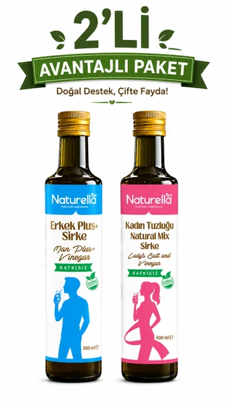 NATURELLA KADIN TUZLUĞU NATURAL MİX SİRKE x MAN PLUS SİRKE 2'Lİ SET ürün görseli 1