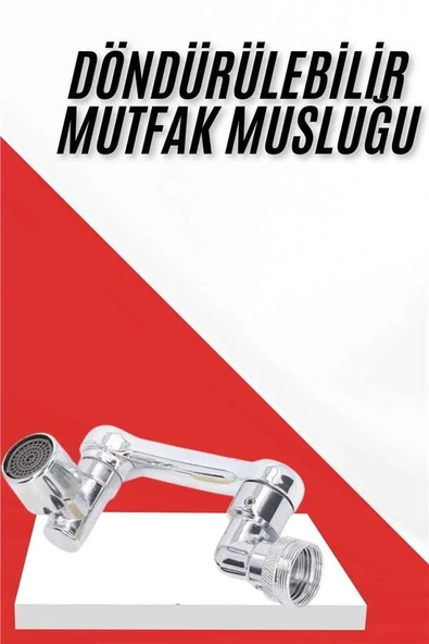 Her Yere Dönebilen Tasarruflu Mutfak Musluk Başlığı Ucu Musluk Ucu Oynar Başlıklı ürün görseli 1