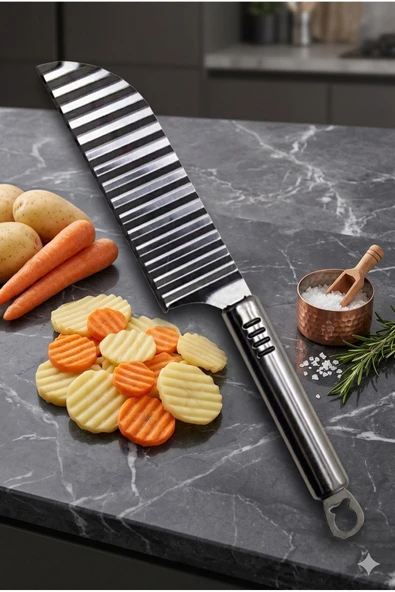 Şekilli Patates Bıçağı Paslanmaz Çelik ürün görseli 1