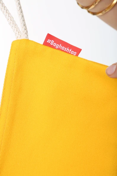 Baghashtag Sarı Clutch Bez Çanta - Resim 4