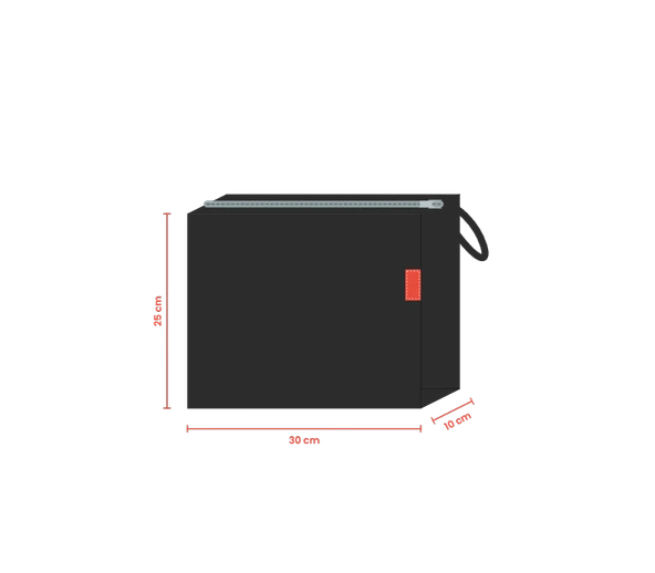 Baghashtag Siyah File Clutch Çanta - Resim 2