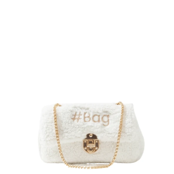 Baghashtag Beyaz Mini Peluş Çanta ürün görseli 1