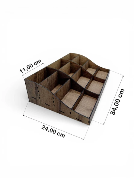 Ahşap Masaüstü Organizer 12 Bölmeli - Resim 4