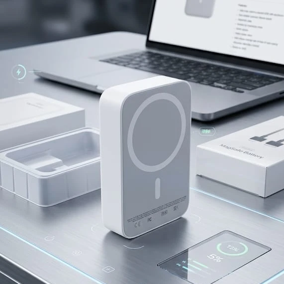 MIIQ2 MagSafe Uyumlu 10000 mAh 15W Hızlı Şarj Destekli Manyetik Kablosuz Powerbank ürün görseli 1