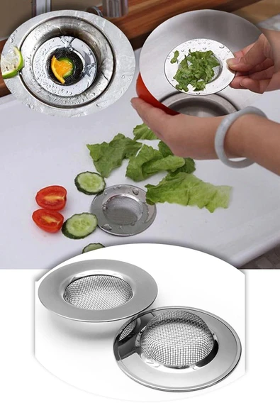 Paslanmaz Çelik Lavabo Süzgeci Evye 7,5 Cm - Resim 2