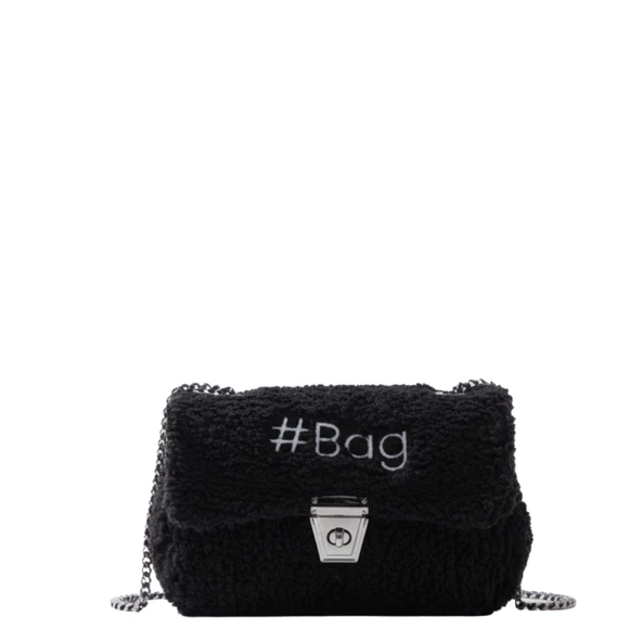 Baghashtag Siyah Mini Peluş Çanta ürün görseli 1