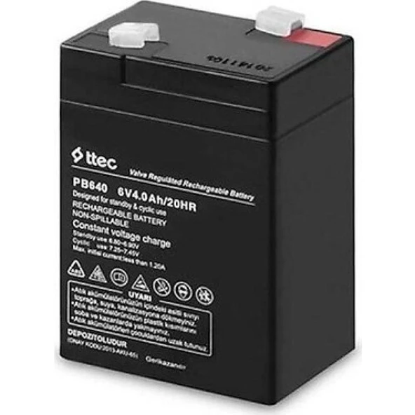 Ttec 6v 4 Ah Kuru Bakımsız Akü ürün görseli 1