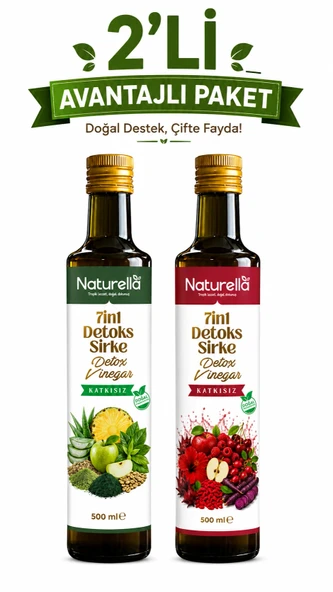 NATURELLA  7İN 1 GREEN &RED DETOKS SİRKE   2'Lİ  SET ürün görseli 1