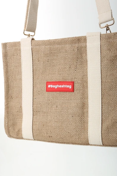 Baghashtag Jüt Tote Çanta - Resim 5