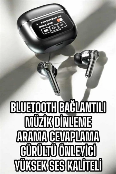 Bluetooth Kulaklık Kablosuz Ekranlı ANC/ENC Destekli Dokunmatik ürün görseli 1