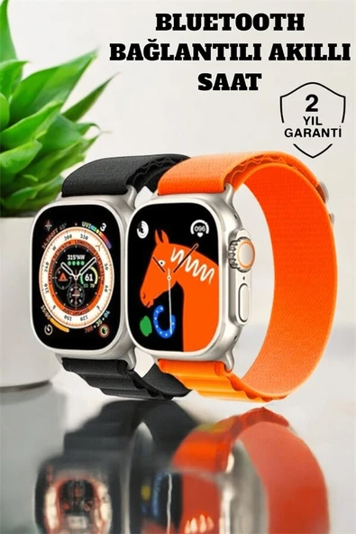Bluetooth Bağlantılı 49MM Dokunmatik Akıllı Saat Sağlık ve Spor Takip Özellikli ürün görseli 1