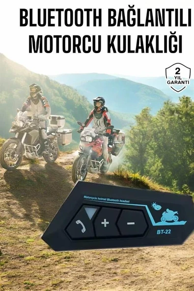 İnterkom Intercom Kask Kulaklık Bt22 Bluetooth Motosiklet Kulaklık 5.0 Bluetooth ürün görseli 1
