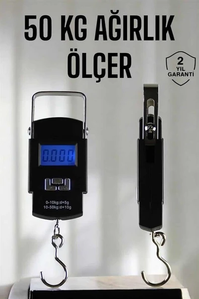 Ağırlık Ölçer 50 Kg El Terazisi El Kantarı Pilli Led Ekran ürün görseli 1