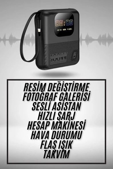 Akıllı Powerbank 10.000 MAH 4 Çıkışlı Taşınabilir Dijital Göstergeli ürün görseli 1