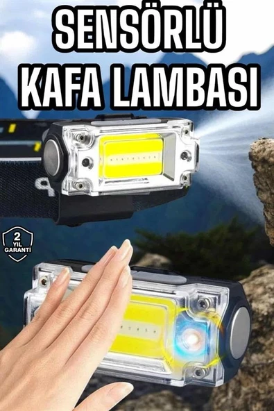Şarjlı Kafa Feneri Suya Dayanıklı Ayarlanabilir Kamp Feneri ürün görseli 1