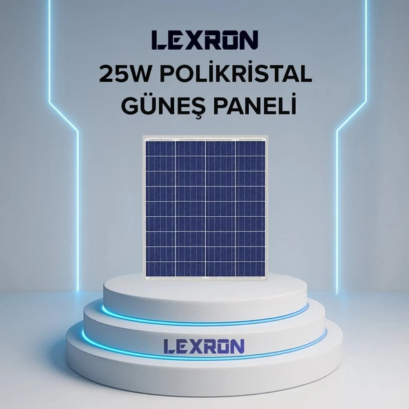 25W POLİKRİSTAL GÜNEŞ PANELİ ürün görseli 1