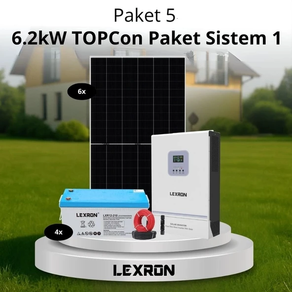 6.2kW JEL AKÜLÜ SOLAR PAKET SİSTEM 1 (PAKET 5) ürün görseli 1