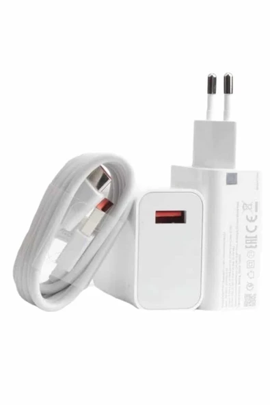 Beyaz Ultra Plus Hızlı Şarj Seti Şarj Adaptörü ve Kablosu 67W ürün görseli 1