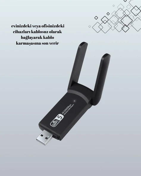 AC1200 USB WiFi Adaptör - Resim 3