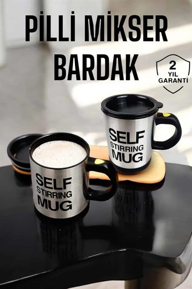 Mikser Kupa Yazılı Mug Bardak Karıştırma Özelliği ürün görseli 1