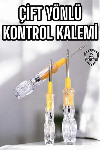 Çift Taraflı Elektrik Kontrol Kalemi Şeffaf Tornavida ürün görseli 1