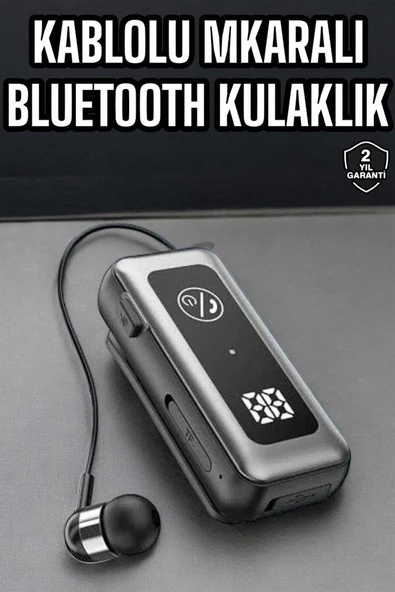 Kablolu Bluetooth Kulaklık Kulak İçi Stereo Mikrofonlu Dijital Göstergeli ürün görseli 1