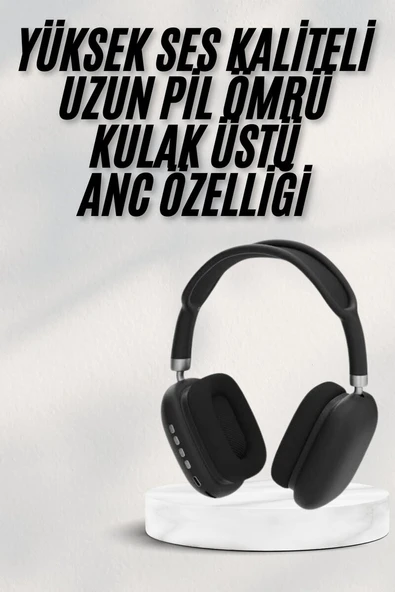 Yeni Nesil Bluetooth Kulaklık Kulak Üstü ANC Özelliği Yüksek Ses Kaliteli ürün görseli 1