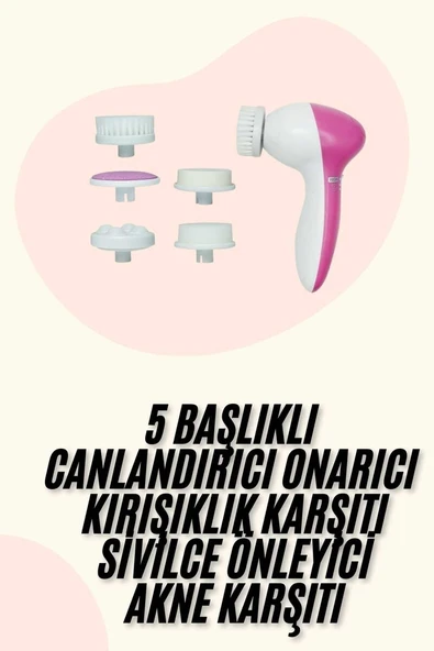 5 Başlıklı Titreşimli Cilt Temizleme Seti Canlandırıcı ve Onarıcı ürün görseli 1
