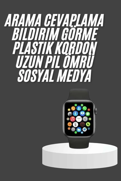 Akıllı Saat Çok Fonksiyonlu Uyku Takibi Adımsayar Nabız Ölçer Arama Cevaplayan ürün görseli 1