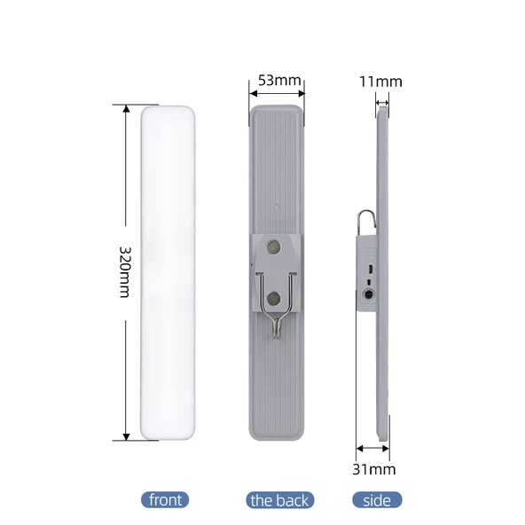 Kumandalı - Zaman - Işık Gücü Ayarlı Metal Askılı - Usb Şarjlı Lamba Fener 20SMD Led ürün görseli 1