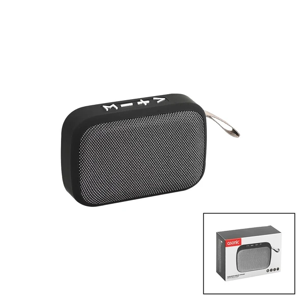 BLUETOOTH WİRELESS MİNİ HOPARLÖR SPEAKER USB ŞARJLI 3W 300mAH PİL - MİKROFON - KART GİRİŞİ AS-02 ürün görseli 1