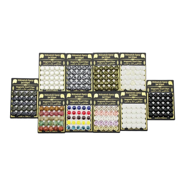 25PCS Takım Mıknatıslı Eşarp Şal Klipsi 1 Kart ürün görseli 1