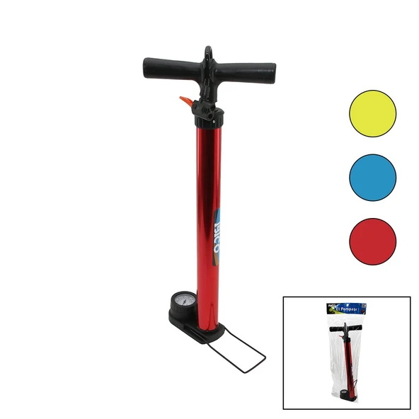 Saatli İran El Pompası Metal Gövde Plastik Kol - Altlık 55 Cm Top - Bisiklet - Motor ürün görseli 1