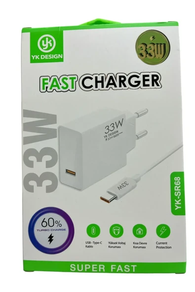 Usb Type-c 33W Şarj Aleti YK-SR68 ürün görseli 1