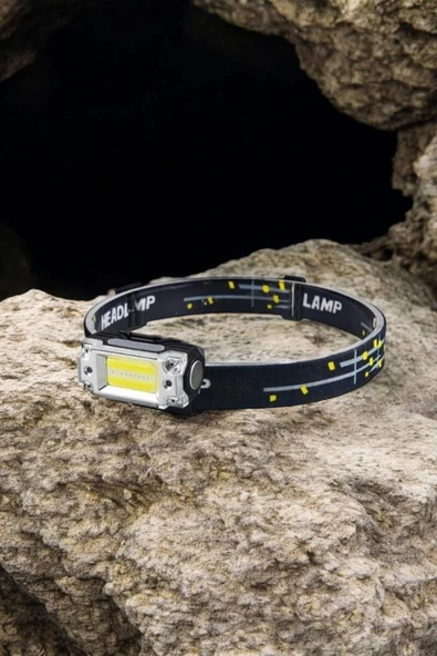 Kafa Lambası El Fenerli Kamp Lambası USB Şarjlı Esnek Lamba ürün görseli 1
