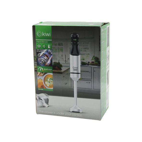 Kiwi KHB-4438 Çubuk El Blender 1200W Değişken Hız Kontrol Düğmesi Güçlü Dc Motor Çelik Bıçak Krom Kaplama Gövde ürün görseli 1