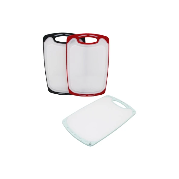 31X20CM Küçük Plastik Kesim Panosu Kaymaz Silikon Kenarlık - 10MM Kalınlık ürün görseli 1