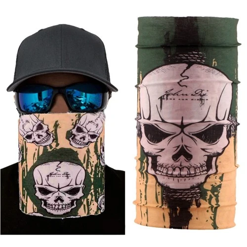 Haki Kuru Kafa Baskılı Buff Bandana 25x48 cm ürün görseli 1