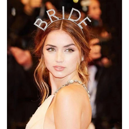 Bekarlığa Veda Kristal Taşlı Gümüş Bride Tacı ürün görseli 1