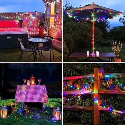 11m 100 LED Solar RGB Işık - Resim 4