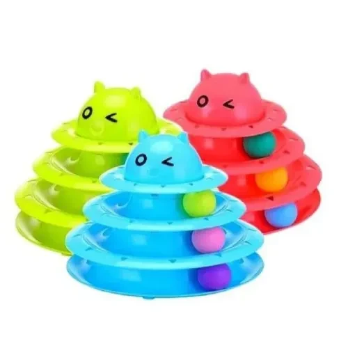 3 Katlı Kedi Oyuncağı Turntable Cat Toy - Resim 3