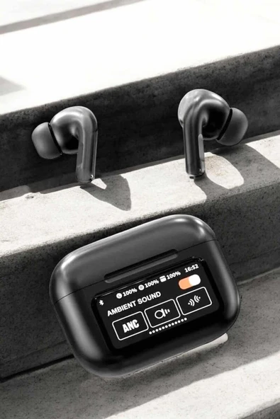 Kablosuz Bluetooth Kulaklık Ekranlı Uzun Şarj Süreli ANC Destekli ürün görseli 1