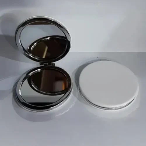 Beyaz Yuvarlak Büyüteçli Cep Aynası ürün görseli 1