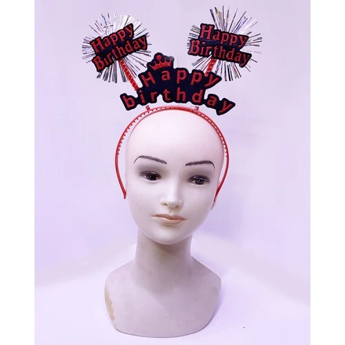 Happy Birthday Neon Kırmızı Doğum Günü Tacı ürün görseli 1