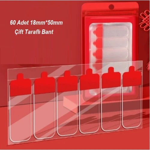 60 Parça Kolay Açılır Güçlü Çift Taraflı Bant 18mm*50mm ürün görseli 1
