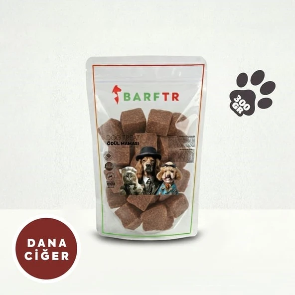 Barftr Dana Ciğer Parçaları Atıştırmalık Ödül Maması 300 GRAM Köpekler İçin ürün görseli 1