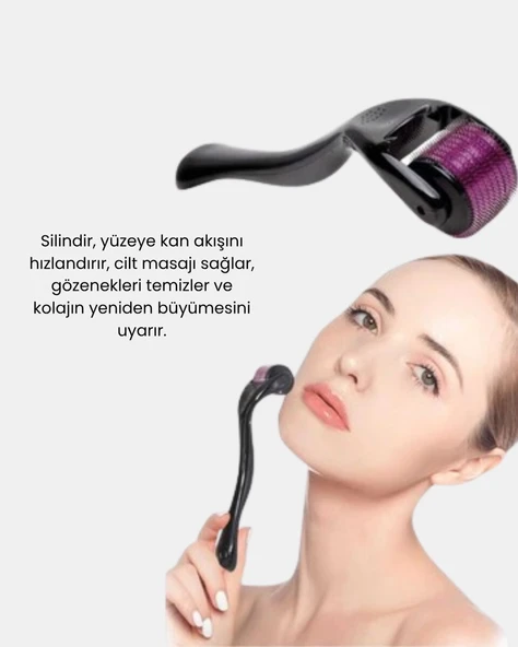 Derma Roller Titanyum İğneli Cilt Yenileyici – Akne Kırışıklık ve Leke Karşıtı ürün görseli 1