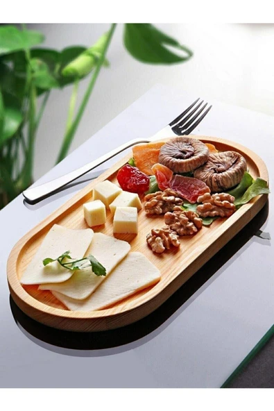 Bambu Sunum Tabağı & Yağdanlık Altı Tabağı  26 CM - Resim 3