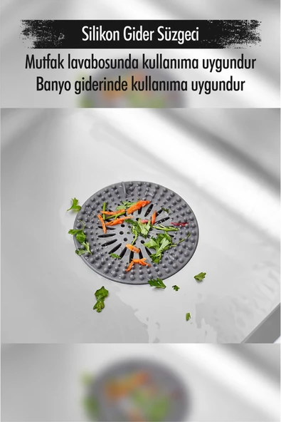 Silikon Lavabo Gideri Süzgeci ürün görseli 1